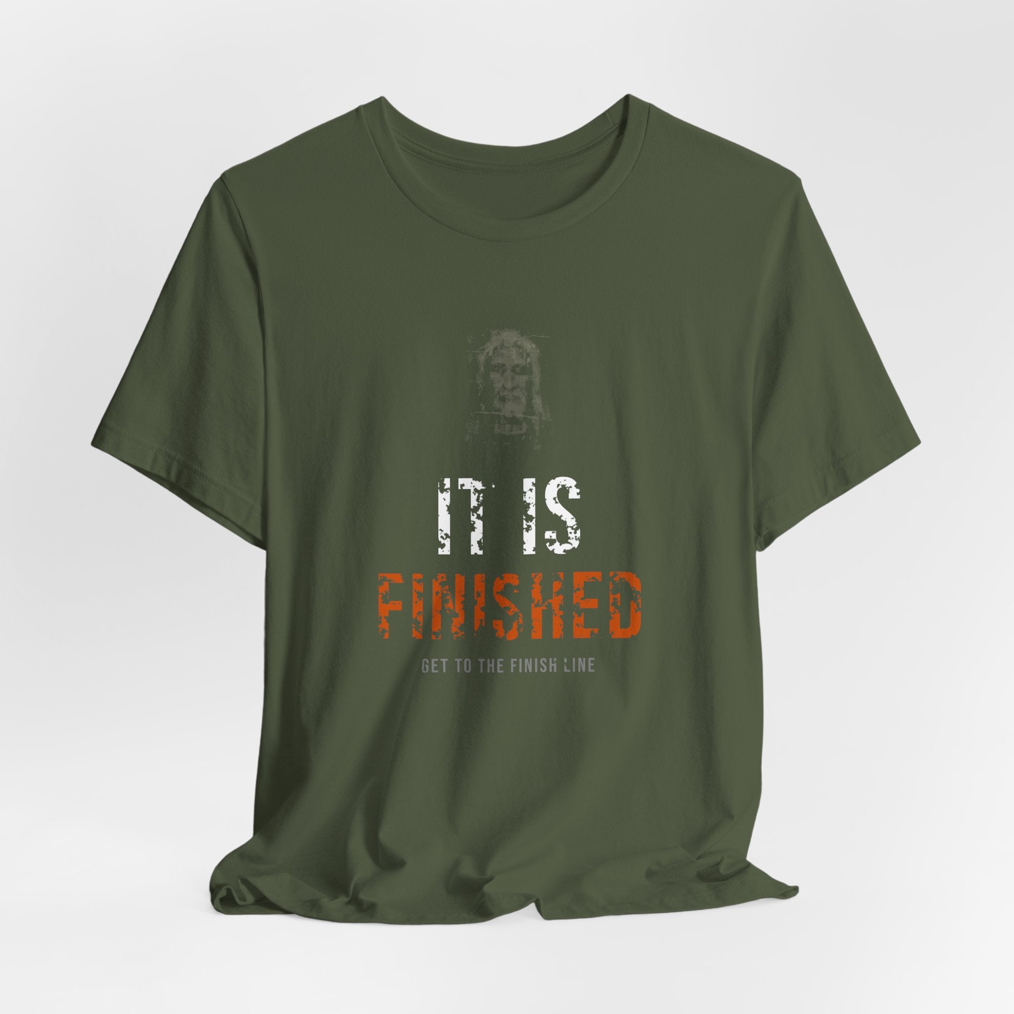 It Is Finished Tee — White/Orange