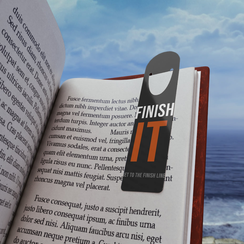 Finish It Bookmark — White/Orange